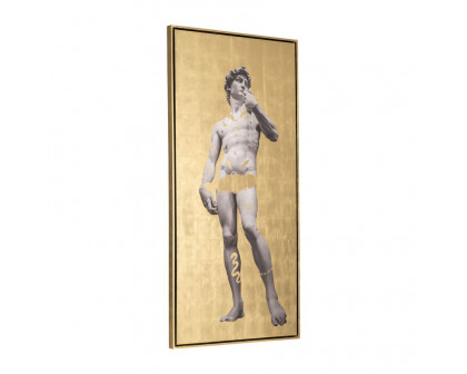 Sagebrook - Hand Painted David In Gold in White