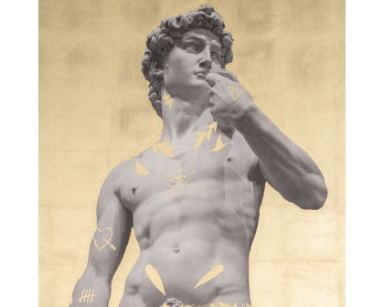 Sagebrook - Hand Painted David In Gold in White