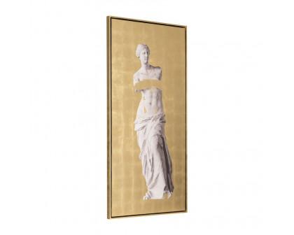 Sagebrook - Hand Painted Venus In Gold in White