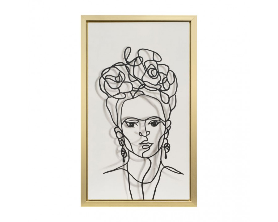 Sagebrook Gold Frame Hand Painted Face Illusion