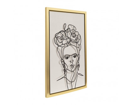 Sagebrook Gold Frame Hand Painted Face Illusion