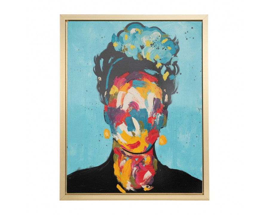 Sagebrook - Hand Painted Colorful Frida in Multi