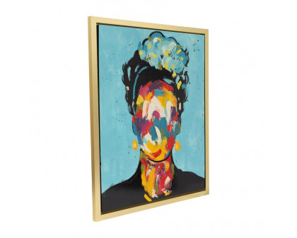 Sagebrook - Hand Painted Colorful Frida in Multi