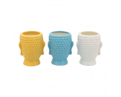 Sagebrook - 8.5" 40 Oz Buddha Citronella Candles (Set of 3) in Multi