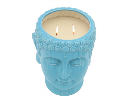 Sagebrook - 8.5" 40 Oz Buddha Citronella Candles (Set of 3) in Multi