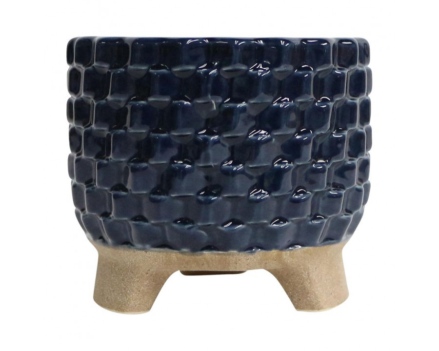 Sagebrook 7" 27 Oz Ocean Mist Woven Candle