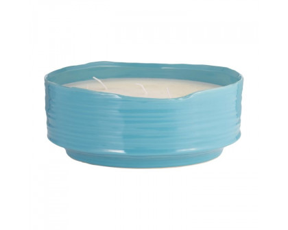 Sagebrook - 8" 16 Oz Vanilla Oval Bowl Candle