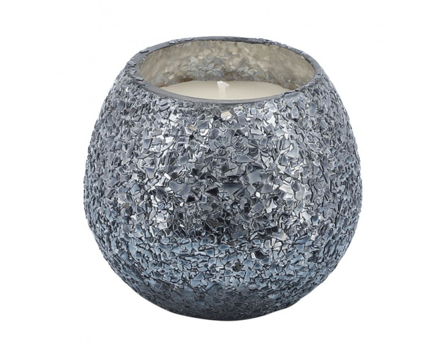 Sagebrook 4" 11 Oz Spiced Pear Crackled Glass Candle