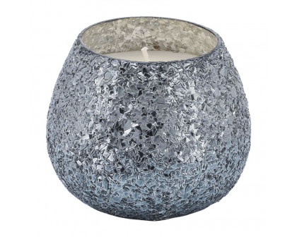 Sagebrook 5" 17 Oz Spiced Pear Crackled Glass Candle