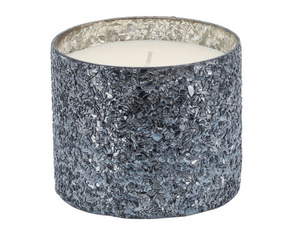 Sagebrook 5" 26 Oz Spiced Pear Crackled Glass Candle