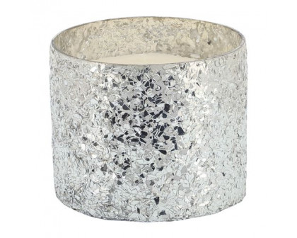 Sagebrook - 5" 17 Oz Spiced Pear Crackled Glass Candle