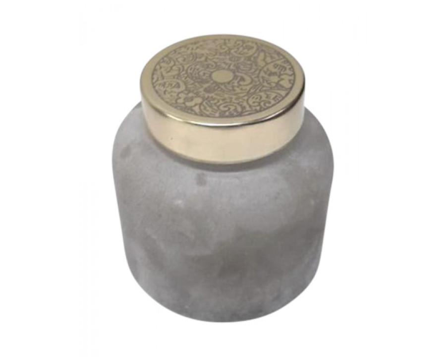 Sagebrook - 3" 10 Oz Very Berry Frosted Lid Candle in Gray