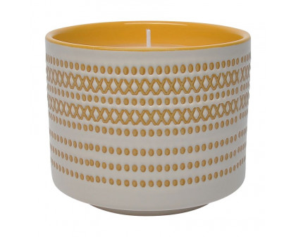 Sagebrook 5" 15 Oz X Dots Citro Candle