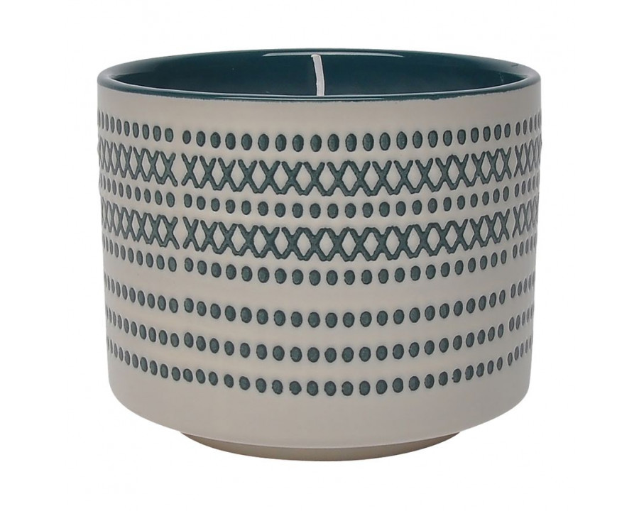 Sagebrook 5" 15 Oz X Dots Citro Candle