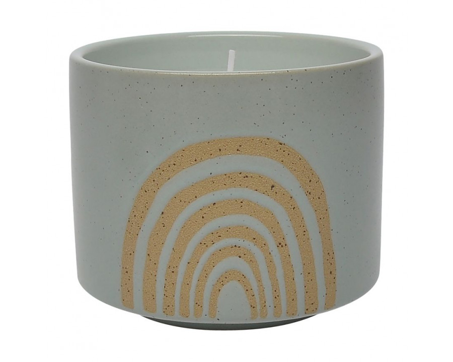 Sagebrook - 5" 15 Oz Rainbow Citro Candle in Mint