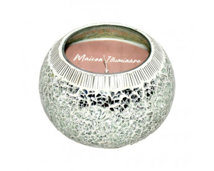 Sagebrook 4" 10 Oz Santal Vanilla Mosaic Candle