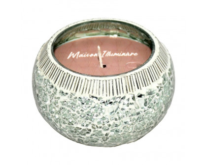 Sagebrook 4" 10 Oz Santal Vanilla Mosaic Candle