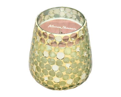 Sagebrook 4" 11 Oz Santal Vanilla Mosaic Candle