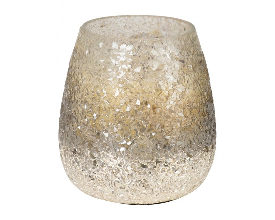 Sagebrook - 6" 26 Oz Forest Glitter Band Candle