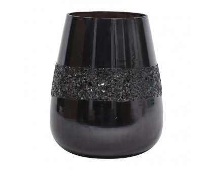 Sagebrook - 6" 26 Oz Forest Glitter Band Candle