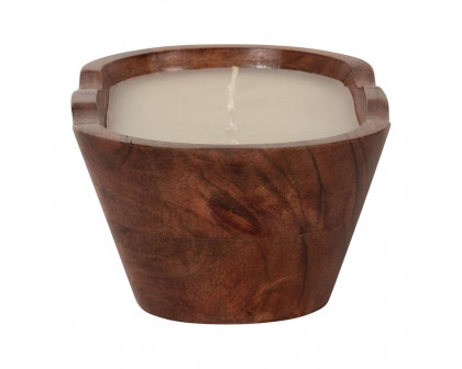 Sagebrook 9" 19 Oz Vanilla Oval Bowl Candle - Natural