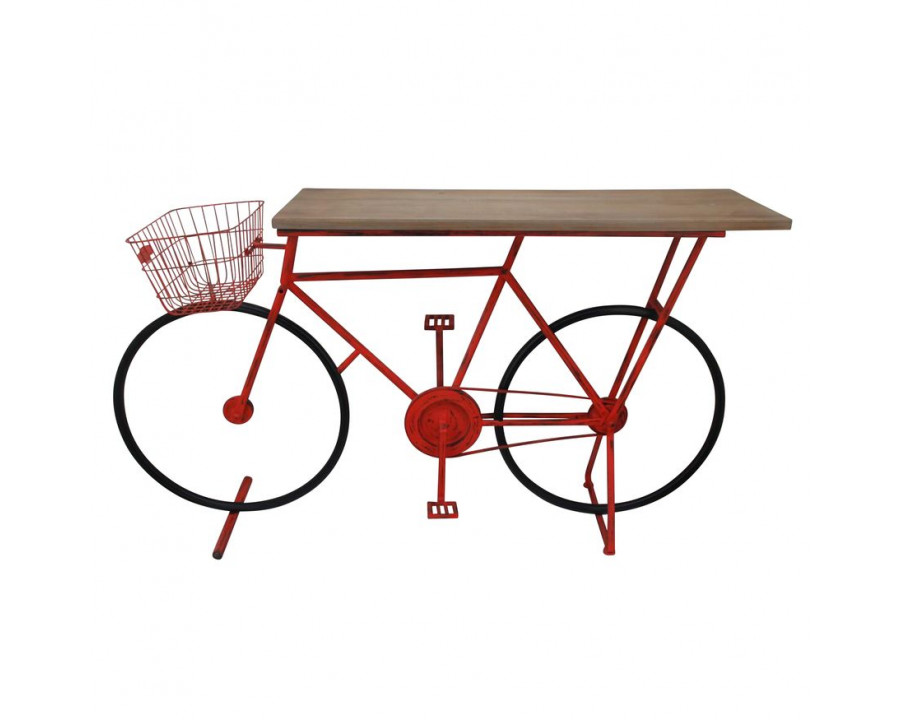 Sagebrook Bicycle Console Table - Red