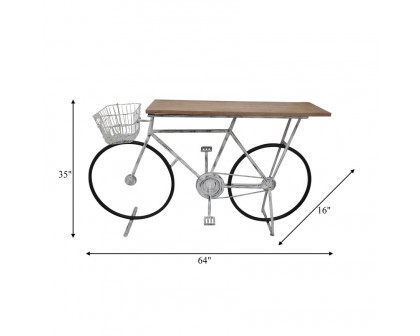 Sagebrook Bicycle Console Table - White