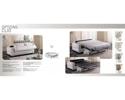 Satis Clio Sofa Bed Mattress 160, Cat. B Leather