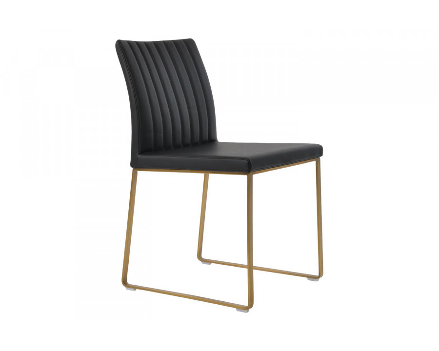 SohoConcept Zeyno Sled Chair - Gold Base