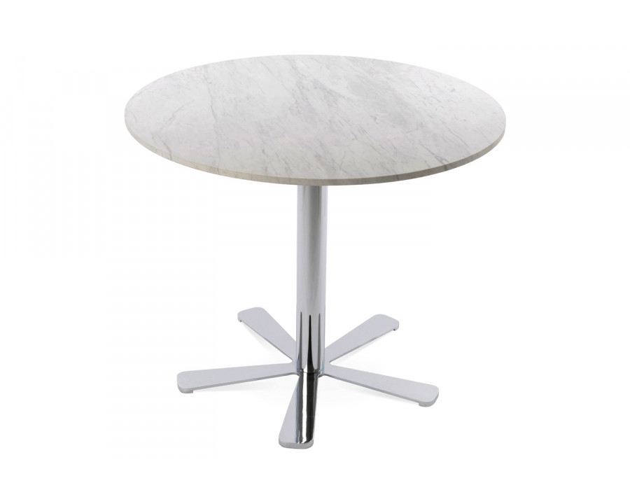 SohoConcept Daisy 5 Star Dining Table 28" - Chrome Solid Steel Base