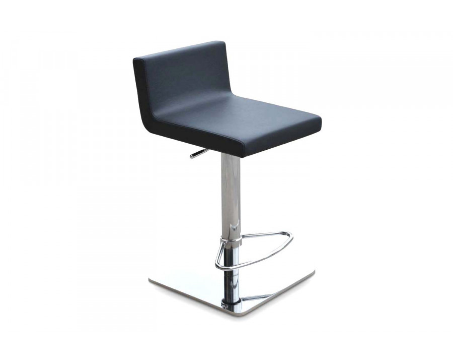 SohoConcept Dallas Piston Half Footrest Stool - Stainless Steel Base