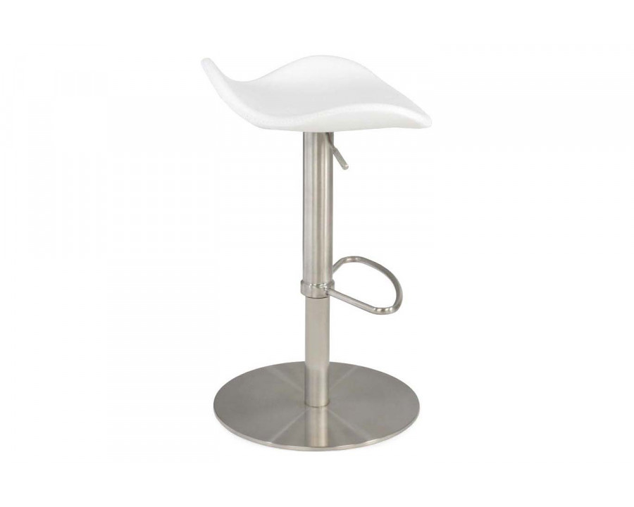 SohoConcept Falcon Piston Half Footrest Stool - Polished Stainless Steel Base