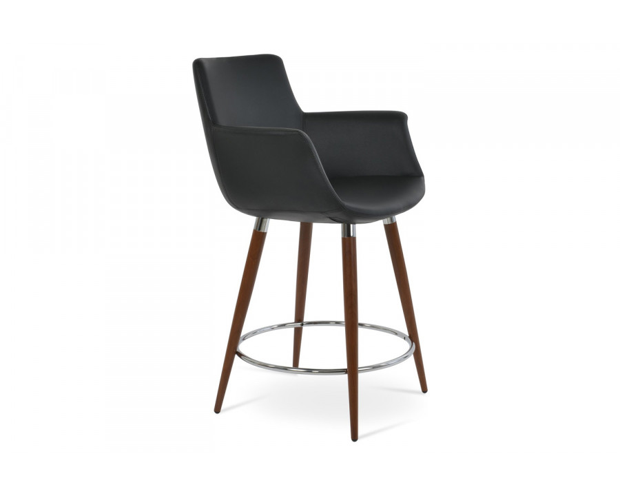 SohoConcept Bottega Ana Stool Bar - Walnut Venner Base