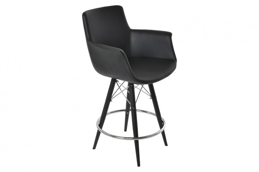 SohoConcept™ Bottega MW Stool Counter - Black Powder Base