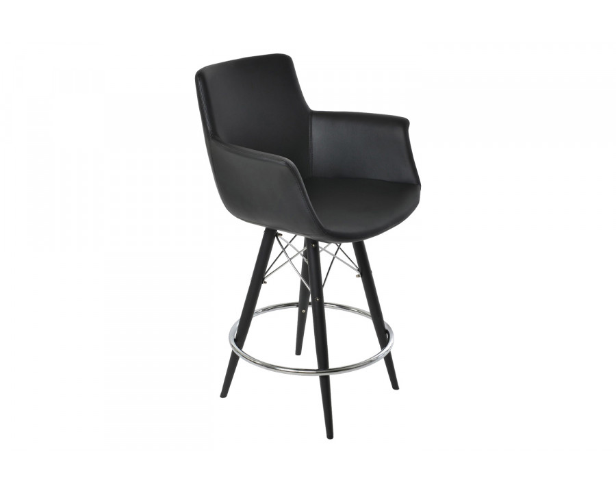 SohoConcept Bottega MW Stool Bar - Black Powder Base