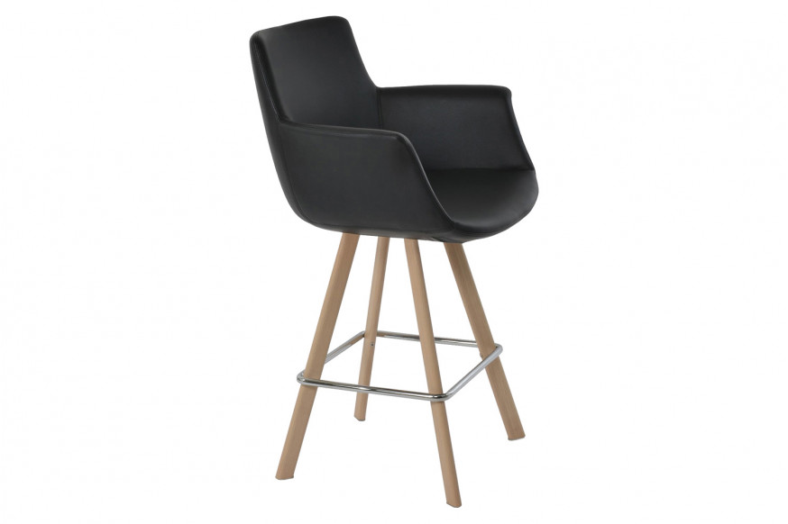 SohoConcept™ Bottega Sword Stool Counter - Natural Veneer Base