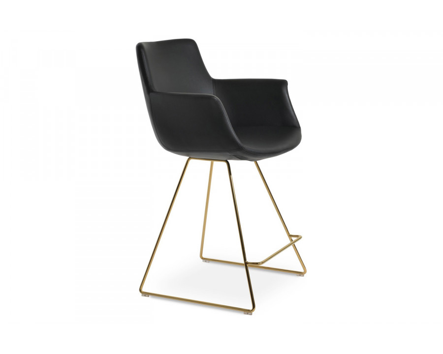 SohoConcept Bottega Wire Stool Counter - Gold Base