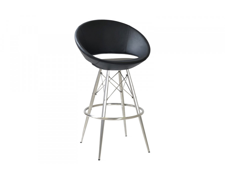 SohoConcept Crescent MW Stool Bar - Black Powder Base