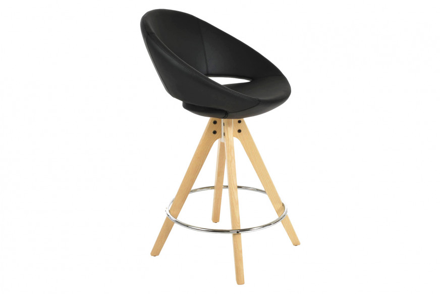 SohoConcept™ Crescent Pyramid Stool Counter - American Walnut Base