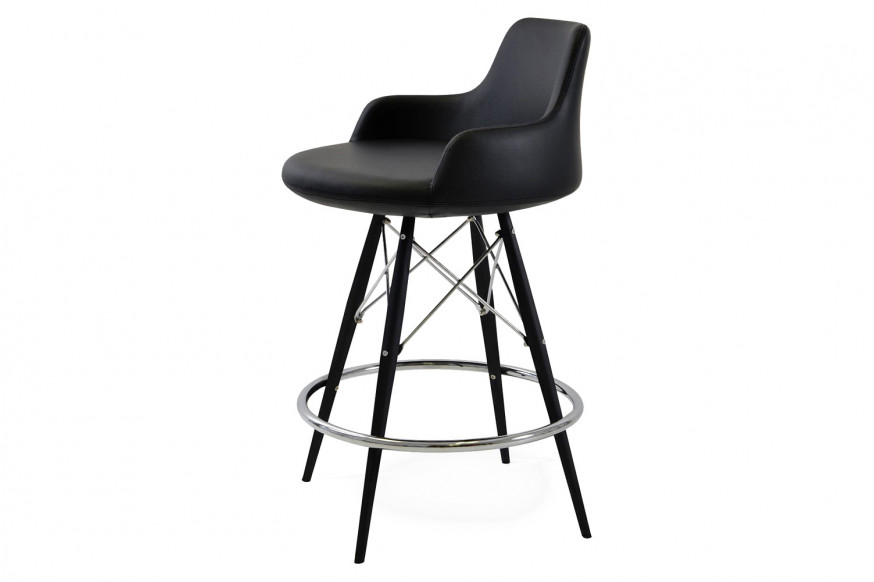 SohoConcept™ Dervish MW Stool Counter - Black Powder Base