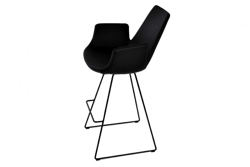 SohoConcept™ Eiffel Arm Wire Stool Counter - Black Powder Base