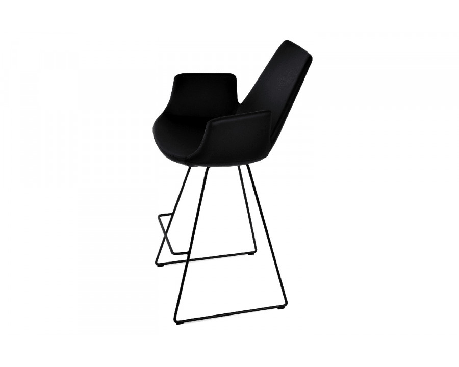 SohoConcept Eiffel Arm Wire Stool Bar - Black Powder Base