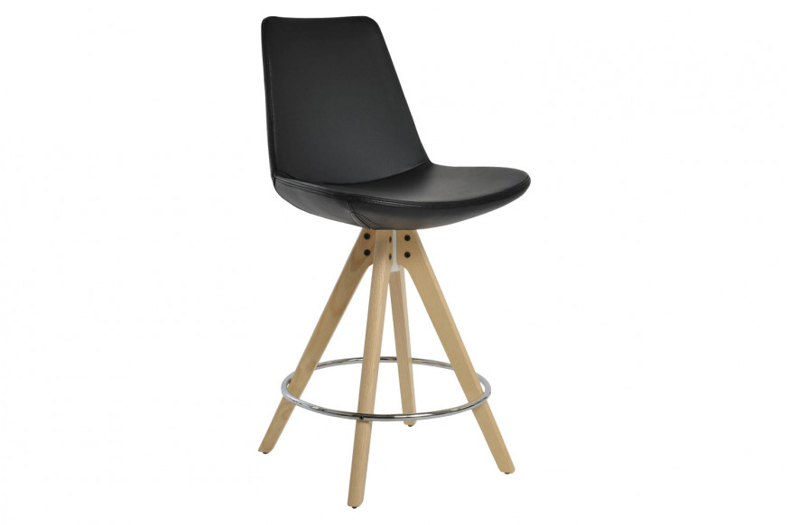 SohoConcept™ Eiffel Pyramid Stool Bar - Beech Walnut Base