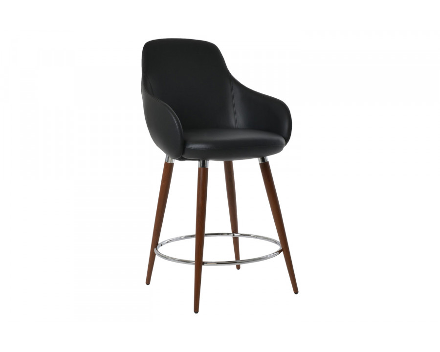 SohoConcept Gazel Arm Ana Stool Counter - Black Powder Base