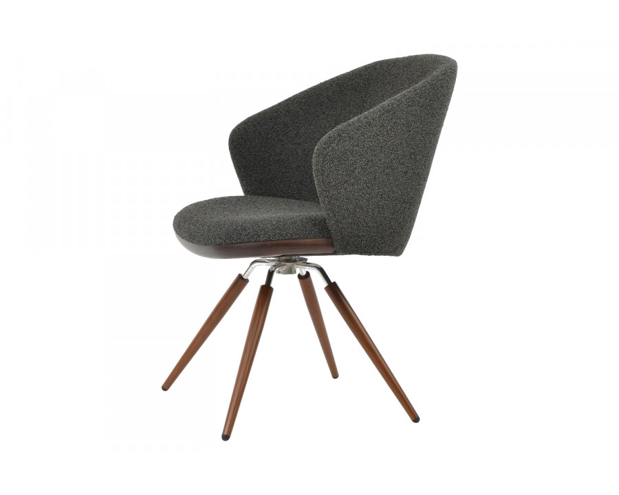 SohoConcept Athena Carrot Swivel Armchair - Black Powder Base