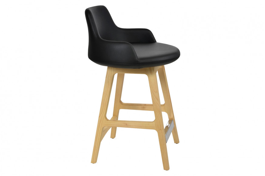 SohoConcept™ Dervish PR Wood Stool Counter - Beech Wenge Base