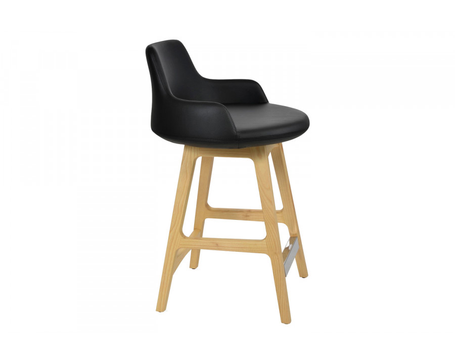 SohoConcept Dervish PR Wood Stool Counter - Beech Natural Base