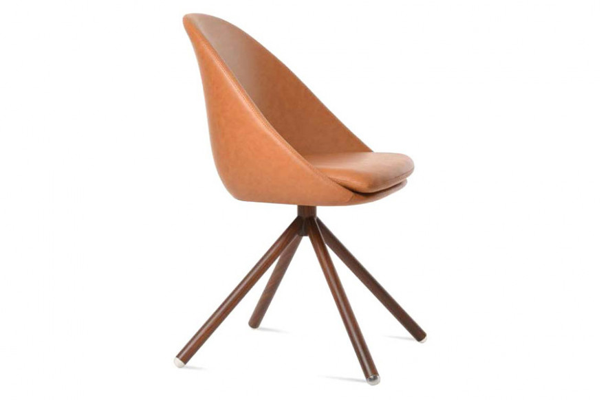 SohoConcept™ Avanos Stick Swivel Chair - Walnut Venner Base