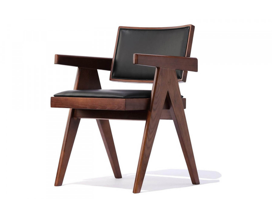 SohoConcept Pierre J Full UPH Armchair - Solid Ash Walnut Base