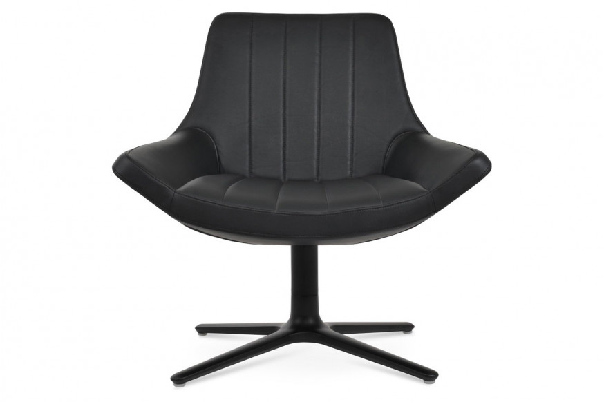 SohoConcept™ Bellagio Armchair Oval Swivel Base - Black Powder Base